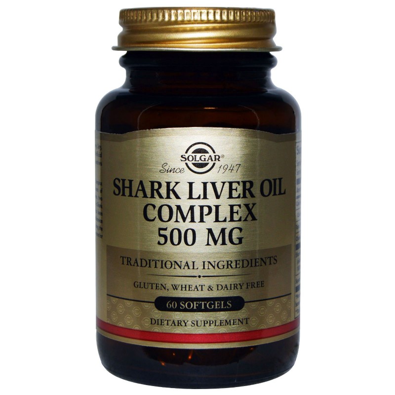 Shark Liver Oil Complex 500 мг 60 капсули | Solgar