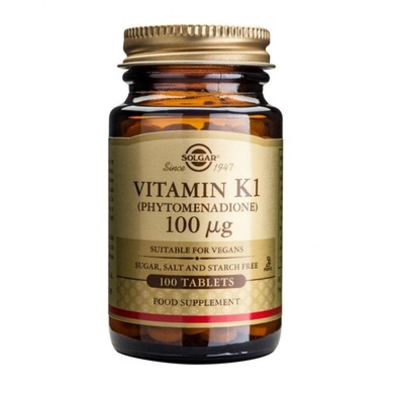 Витамин K1 100 мкг 100 таблетки | Solgar