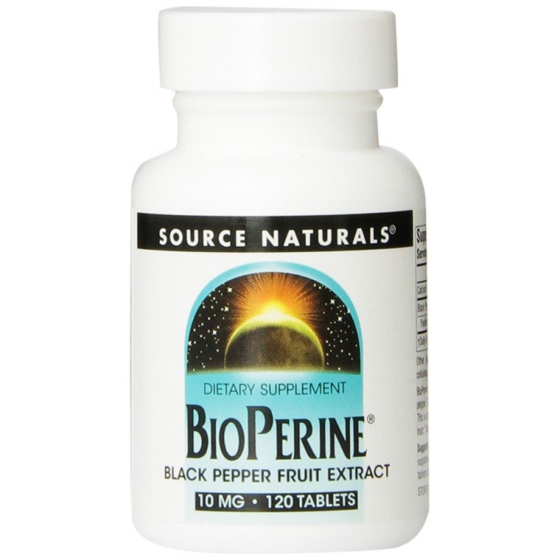 BioPerine 10 mg 120 Tablets Source Naturals