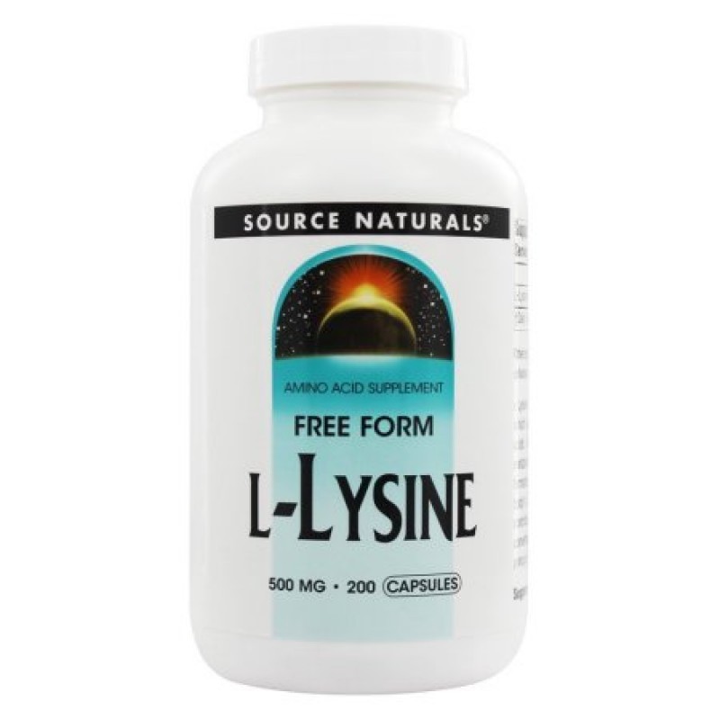 L-Lysine 500 mg 200 Capsules Source Naturals