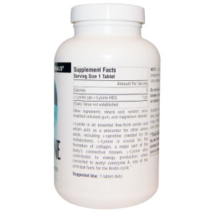 L-Lysine 1,000 mg 100 Tablets Source Naturals L-Lysine 1,000 mg 100 Tablets Source Naturals