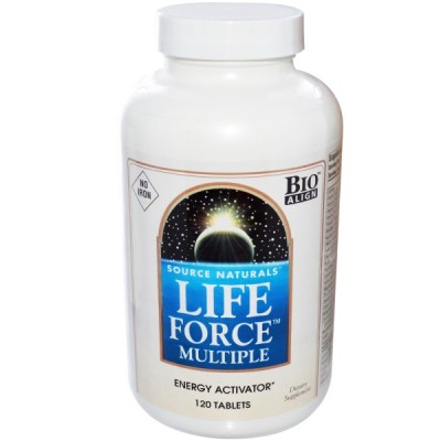 Life Force Multiple 120 таблетки Без Желязо I Source Naturals Активира енергията Полезен за мозъчната дейност Мощен антиоксидант Подкрепя имунната защита Балансира жизнените органи и системи Влияе бл Life Force Multiple 120 таблетки Без Желязо I Source Na