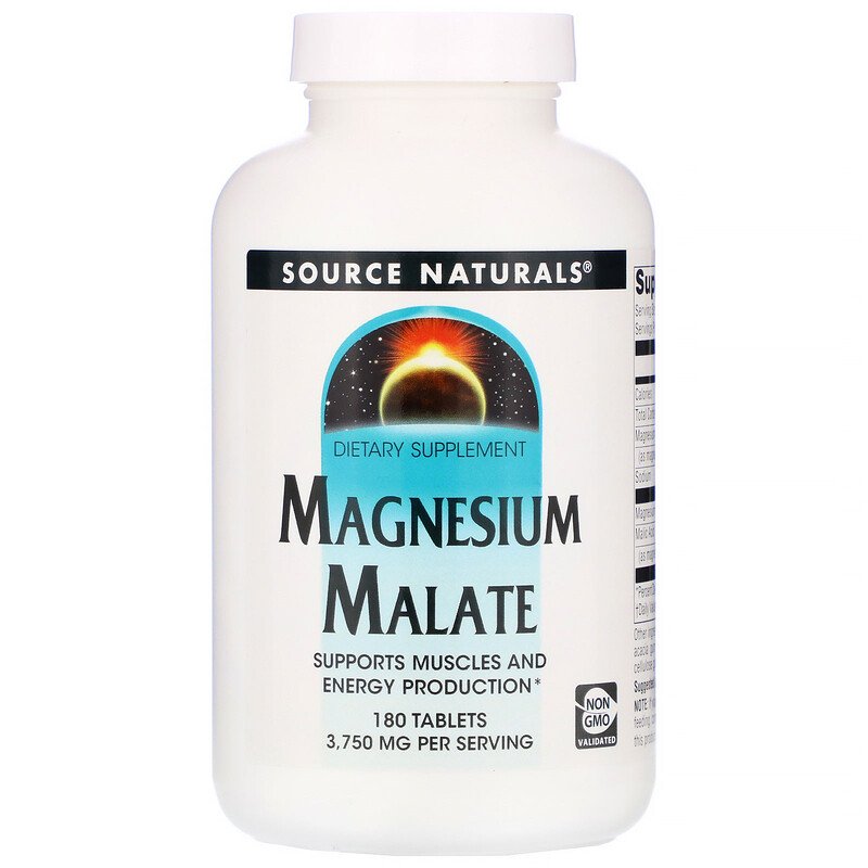 Magnesium Malate 180 таблетки | Source Naturals