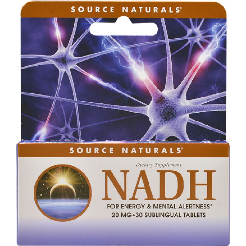 NADH 20 мг 30 подезични таблетки | Source Naturals