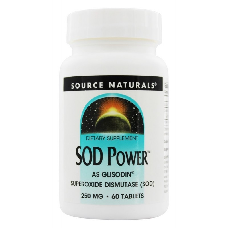 S.O.D. Powder 250 мг 60 таблетки | Source Naturals