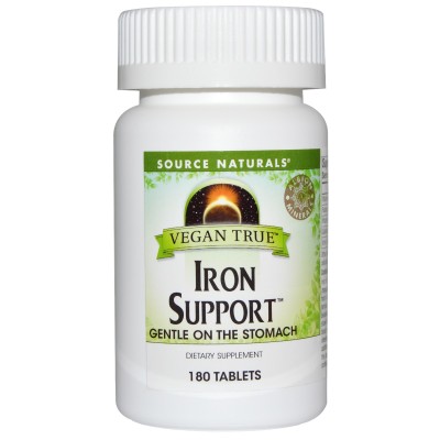 Vegan True Iron Support 180 tablets I Source Naturals Подобрява имунитета Подпомага дейностите на щитовидната жлеза Стимулира синтеза на важни ензими Подобрява състава на кръвта Съдейства за насищането Vegan True Iron Support 180 tablets I Source Naturals