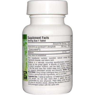 Vegan True Melatonin Orange 2.5 mg 60 Tablets I Source Naturals Бори се с безсънието Подпомага щитовидната жлеза Повишава имунитета Регулира цикъла на сън и бодърстване Има анти ейдж действие Срещу т Vegan True Melatonin Orange 2.5 mg 60 Tablets I Source 