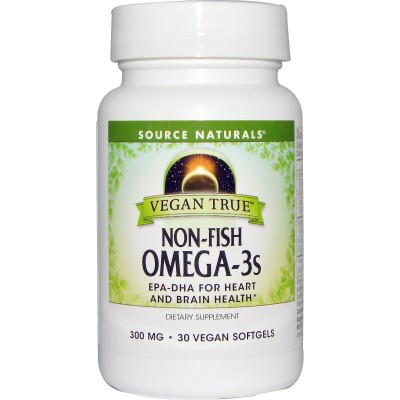 Vegan True Non-Fish Omega-3s 300 mg 30 Vegan Softgels I Source Naturals Увеличава имунните защити Бори се със сърдечни патологии Предпазва от атеросклероза Занижава количествата холестерол За регулация Vegan True Non-Fish Omega-3s 300 mg 30 Vegan Softgels