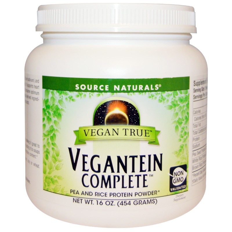 Vegan True Vegantein Complete Pea And Rice Powder 454 g Source Naturals