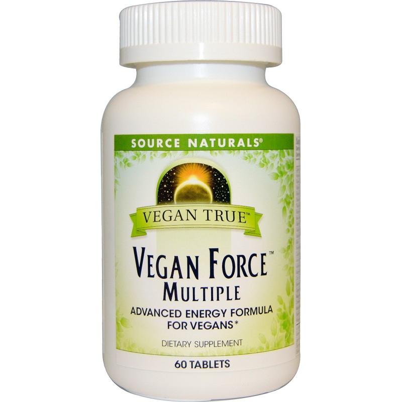 Vegan True Vegan Force Multiple 60 Tablets Source Naturals