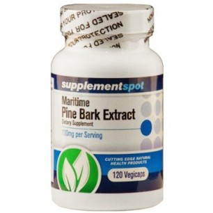 Maritime Pine Bark Extract 100 mg 120 veggie caps I Supplement Spot Срещу преждевременно остаряване Има антиоксидантен ефект За защита от факторите на околната среда Подобрява съдържанието на колаген За Maritime Pine Bark Extract 100 mg 120 veggie caps I 