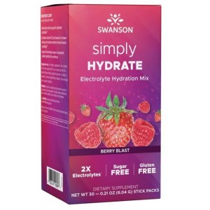 Simply HYDRATE Electrolyte Hydration Mix - Berry Blast 30 пакетчета | Swanson