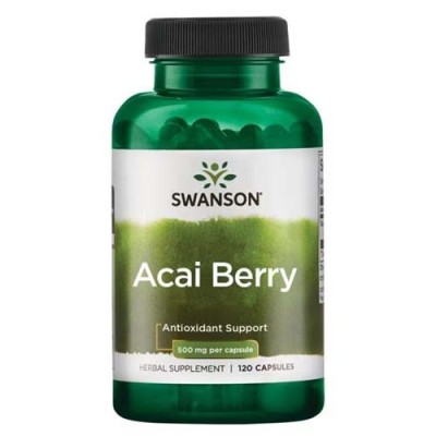 [Acai Berry 500 мг 120 капсули | Swanson Най-добрият растителен източник на антиоксиданти Изобилства от ценни хранителни вещества Антиоксидантен и противовъзпалителен потенциал Оказва цялостна подкрепа на т