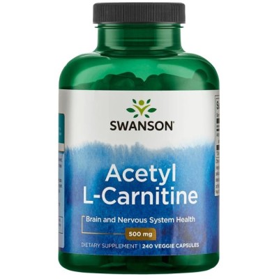 Acetyl L-Carnitine 500 мг 240 веге капсули | Swanson Acetyl L-Carnitine 500 мг 240 веге капсули | Swanson
