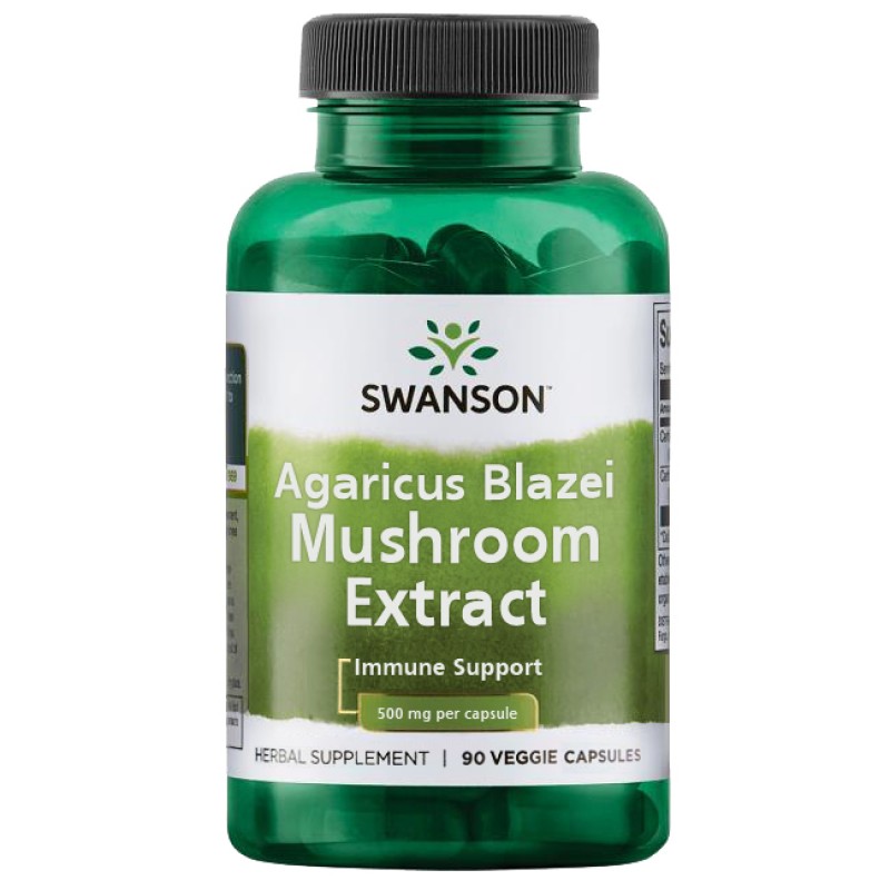 Agaricus Blazei Mushroom Extract 500 мг 90 веге капсули | Swanson