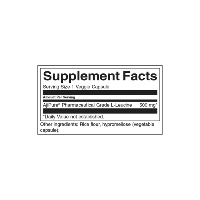 AjiPure L-Leucine Фармацевтичен клас 500 мг 60 веге капсули | Swanson AjiPure L-Leucine Фармацевтичен клас 500 мг 60 веге капсули | Swanson