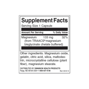 Albion Chelated Magnesium Glycinate 133 мг 90 капсули | Swanson