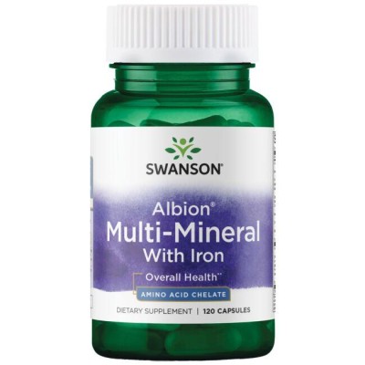 Albion Multi-Mineral With Iron 120 капсули | Swanson Albion Multi-Mineral With Iron 120 капсули | Swanson