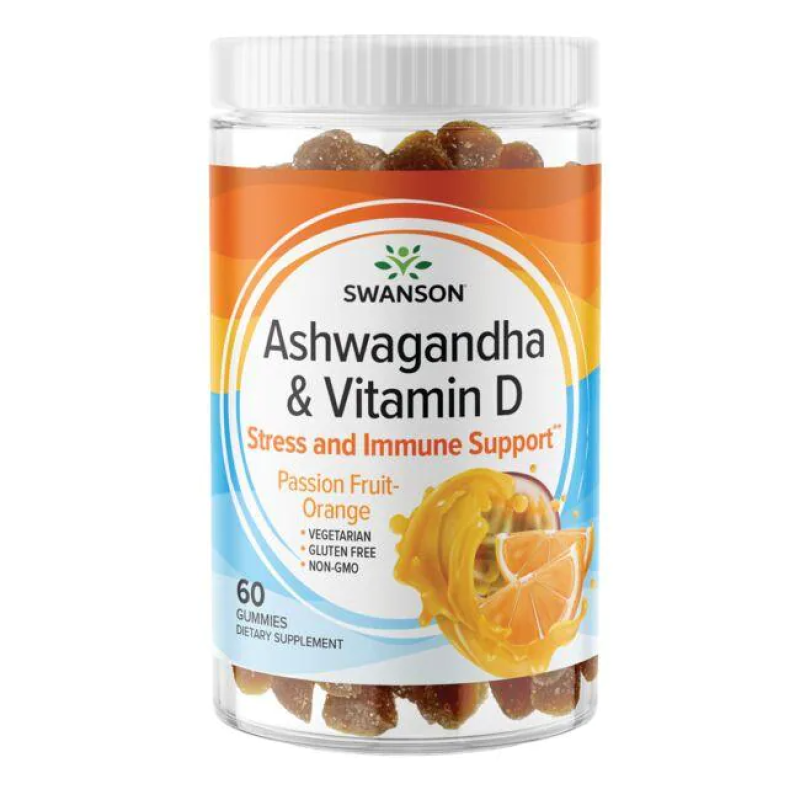 Ashwagandha & Vitamin D 60 дъвчащи таблетки | Swanson