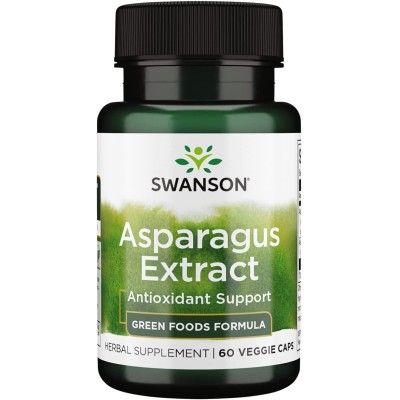Asparagus Extract 60 вегетариански капсули | Swanson Предлага силен антиоксидантен ефект Подпомага процесите на детоксикация в организма Поддържа доброто здраве на храносмилателната система Подобрява функц Asparagus Extract 60 вегетариански капсули | Swan