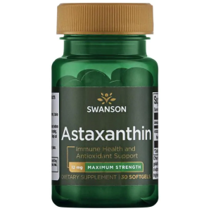 Astaxanthin - Maximum Strength 12 мг 30 дражета | Swanson