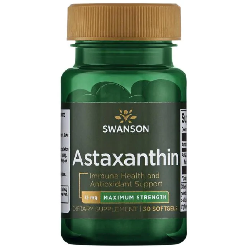 Astaxanthin - Maximum Strength 12 мг 30 дражета | Swanson