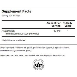 Astaxanthin - Maximum Strength 12 мг 30 дражета | Swanson