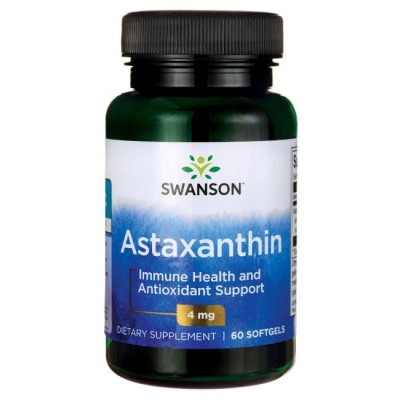 Astaxantin 4 мг 60 гел-капсули | Swanson Astaxantin 4 мг 60 гел-капсули | Swanson