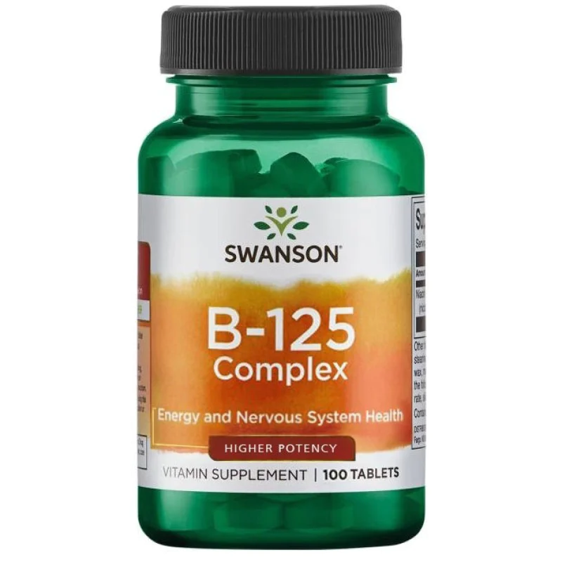 Vitamin B-125 Complex 100 таблетки | Swanson Vitamin B-125 Complex 100 таблетки | Swanson