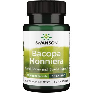 Bacopa Monniera 10:1 Extract 50 мг 90 Капсули | Swanson