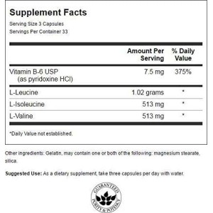 BCAA Branched-Chain Amino Acids 100 капсули | Swanson