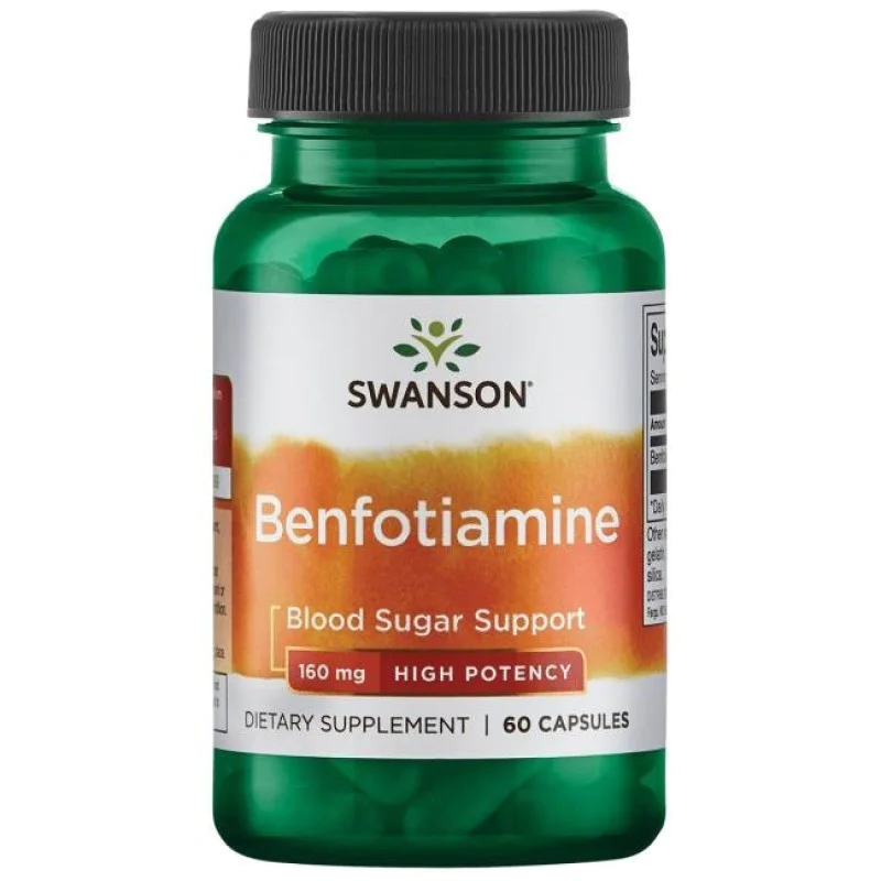 Benfotiamine 160 мг 60 капсули | Swanson Benfotiamine 160 мг 60 капсули | Swanson