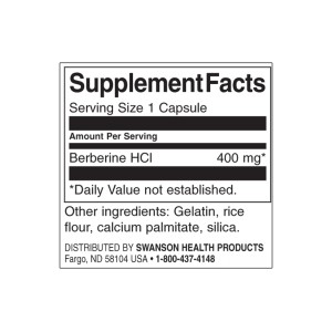 Berberine 400 мг 60 капсули | Swanson Berberine 400 мг 60 капсули | Swanson