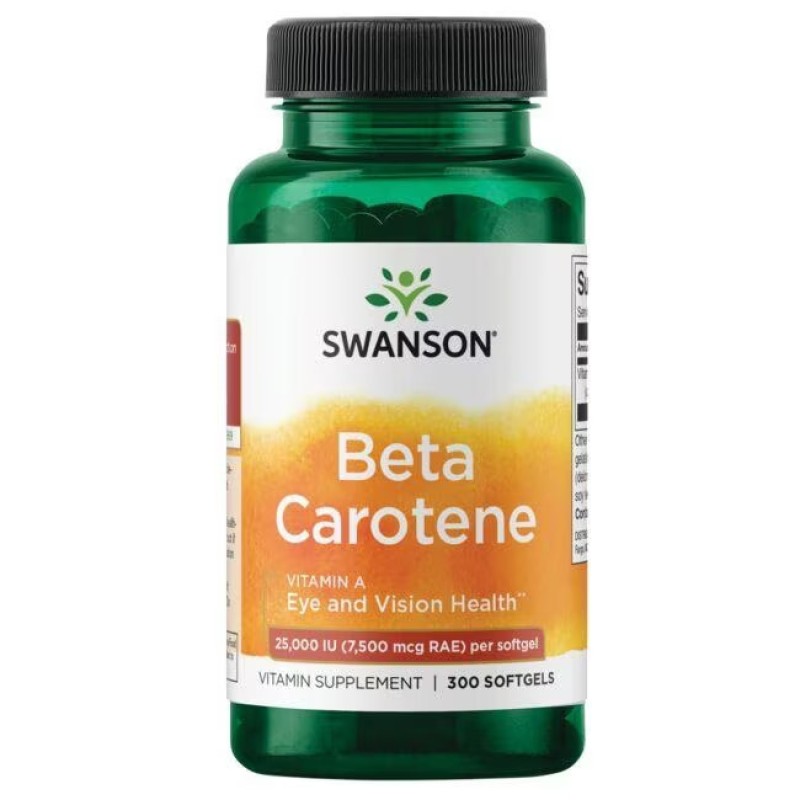 Beta Carotene (Vitamin A) 25,000 IU 300 гел-капсули  | Swanson