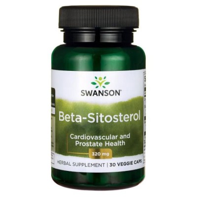 Beta-Sitosterol 320 мг 30 капсули | Swanson Beta-Sitosterol 320 мг 30 капсули | Swanson