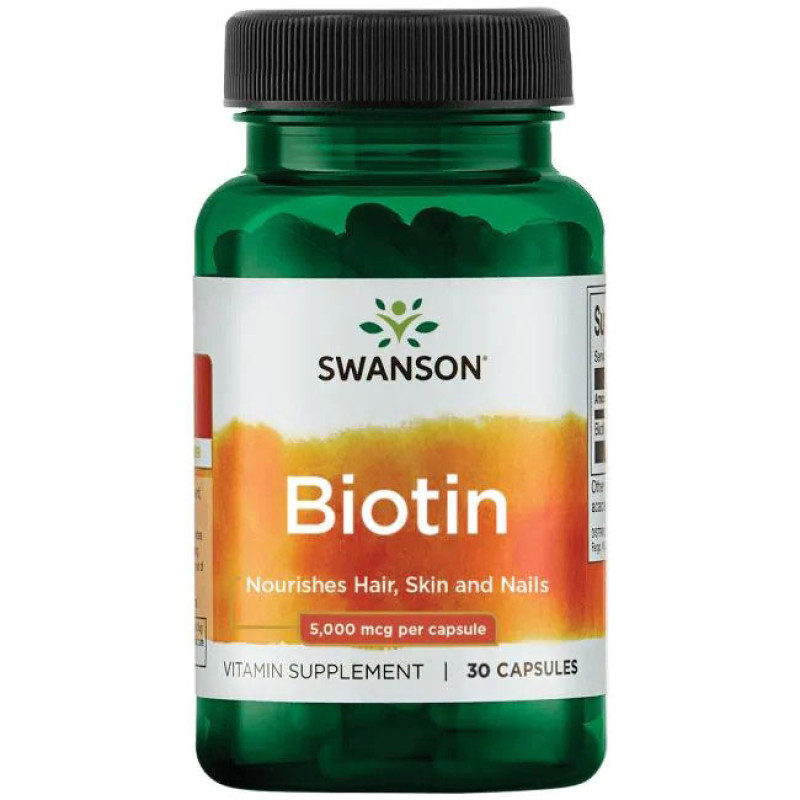 Biotin (Биотин) 5 мг 30 капсули | Swanson