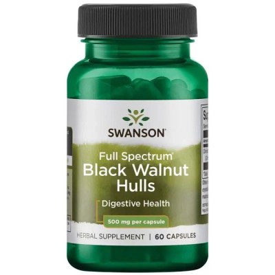 Black Walnut Hulls 500 мг 60 капсули | Swanson За подсилване на имунните защити Спомага за пречистването на организма от вредни бактерии, паразити и др. Подобрява храносмилането, като се грижи за здравето на Black Walnut Hulls 500 мг 60 капсули | Swanson 