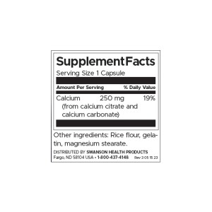 Calcium Citrate Complex 250 мг 100 капсули | Swanson