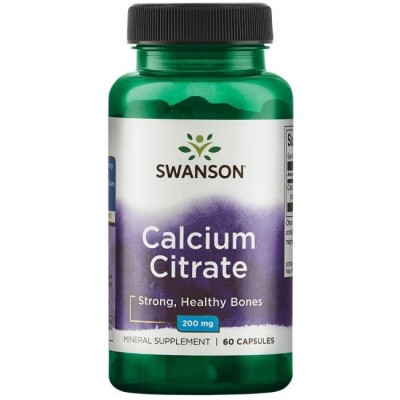 Calcium Citrate 200 мг 60 капсули | Swanson Една от най-лесно усвоимите и бионалични форми на калций Укрепва костите и зъбите Насърчава поддържането на здравината и плътността на костната маса Намалява рис Calcium Citrate 200 мг 60 капсули | Swanson Една 