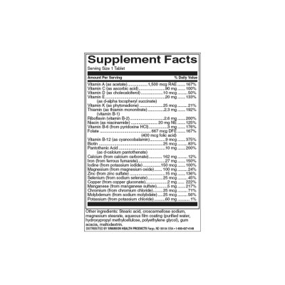 Century Formula Multivitamin with Iron 130 таблетки | Swanson Осигурява през целия ден доставка на 15 основни витамини и минерали Предлага здравословни количества на витамини А, С, Е, В витамини плюс желязо Century Formula Multivitamin with Iron 130 табле