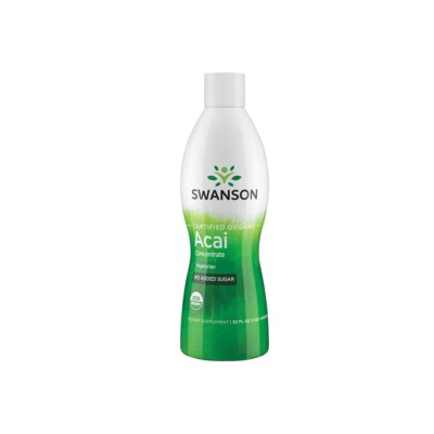 Certified Organic Acai Concentrate 946 мл | Swanson Перфектен за антиоксидантно презареждане Сертифициран органичен продукт без изкуствени оцветители, аромати или консерванти Имунна подкрепа за организма С Certified Organic Acai Concentrate 946 мл | Swans