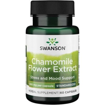 Chamomile Flower Extract 500 мг 60 капсули | Swanson Chamomile Flower Extract 500 мг 60 капсули | Swanson