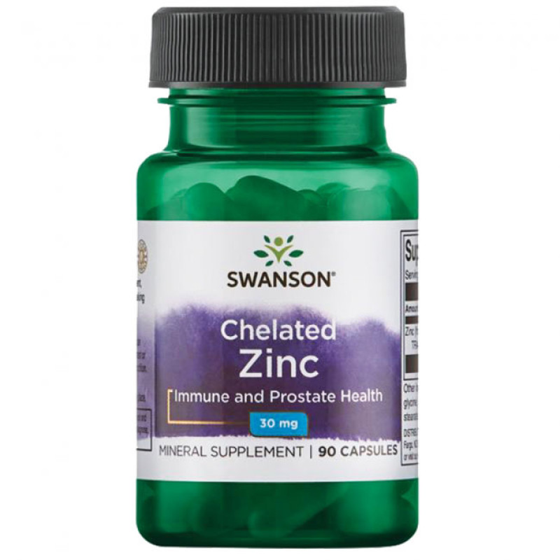 Chelated Zinc 30 мг 90 капсули | Swanson