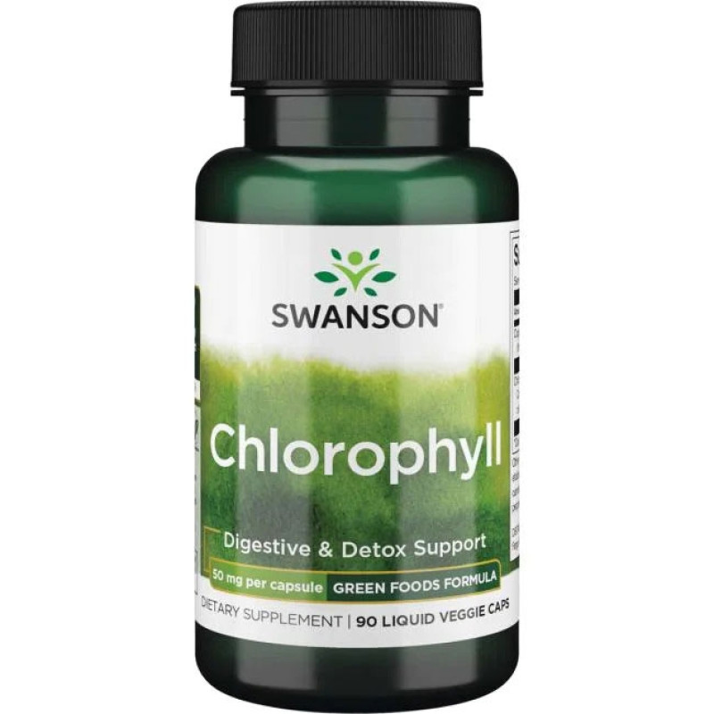 Chlorophyll 90 течни веге капсули | Swanson