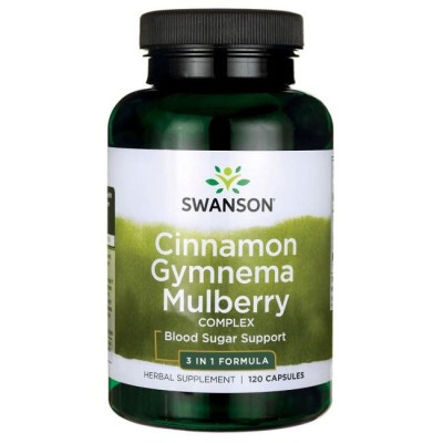 Cinnamon Gymnema Mulberry Complex 120 капсули | Swanson Cinnamon Gymnema Mulberry Complex 120 капсули | Swanson