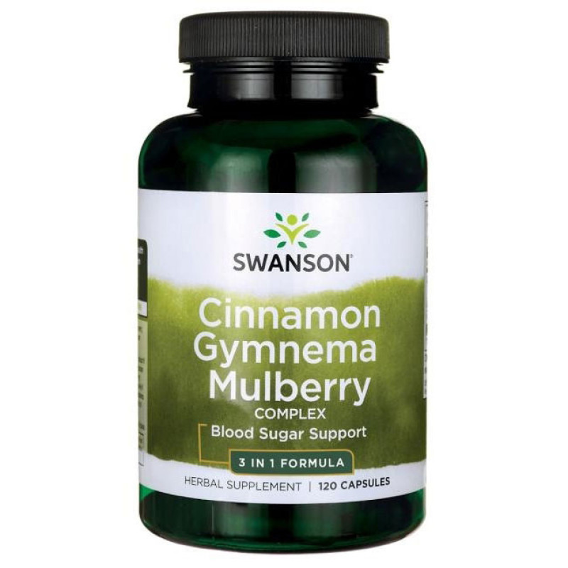 Cinnamon Gymnema Mulberry Complex 120 капсули | Swanson