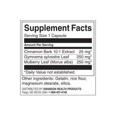 Cinnamon Gymnema Mulberry Complex 120 капсули | Swanson Cinnamon Gymnema Mulberry Complex 120 капсули | Swanson