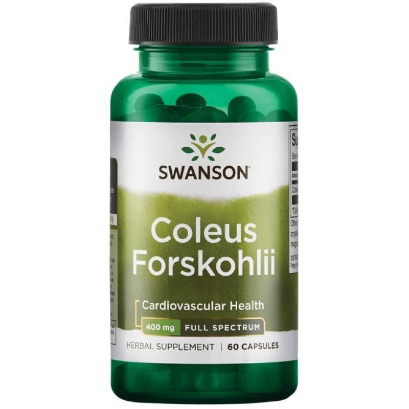 Coleus Forskohlii 400 мг 60 капсули | Swanson