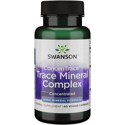 ConcenTrace Mineral Complex 60 веге капсули | Swanson Поддържа здрава сърдечно-съдовата система Подпомага здравето на имунната система Влияе благоприятно на сърдечно-съдовата система Съдържа 72 йонни микро ConcenTrace Mineral Complex 60 веге капсули | Swa