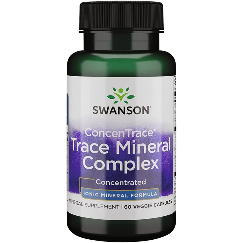 ConcenTrace Mineral Complex 60 веге капсули | Swanson Поддържа здрава сърдечно-съдовата система Подпомага здравето на имунната система Влияе благоприятно на сърдечно-съдовата система Съдържа 72 йонни микро ConcenTrace Mineral Complex 60 веге капсули | Swa